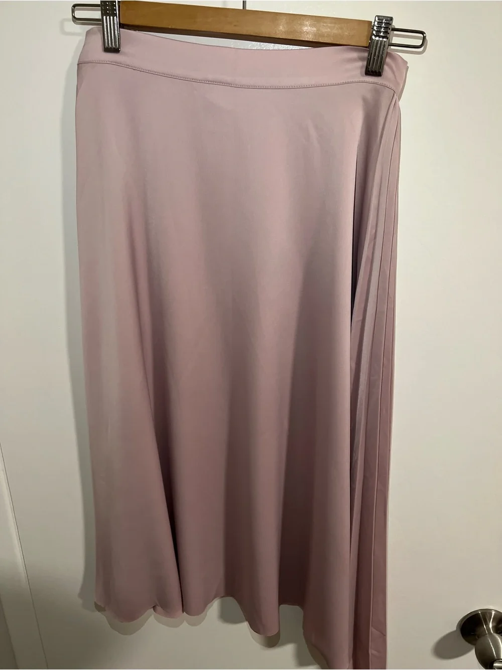 H&M Blush Pink A-Line Midi Skirt